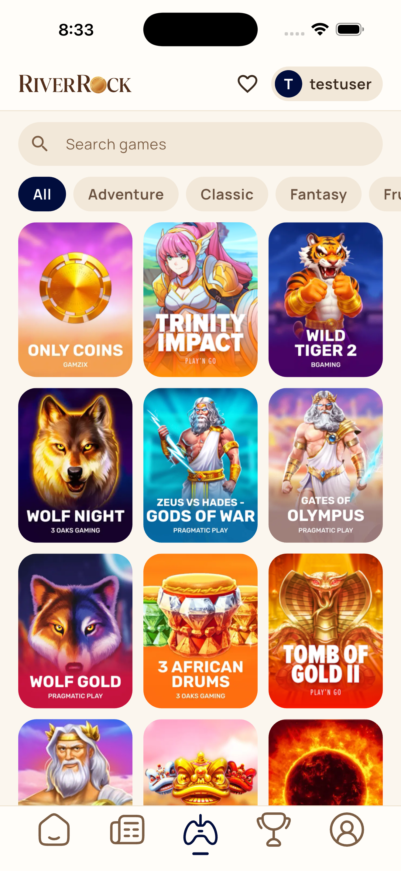 Browse all games